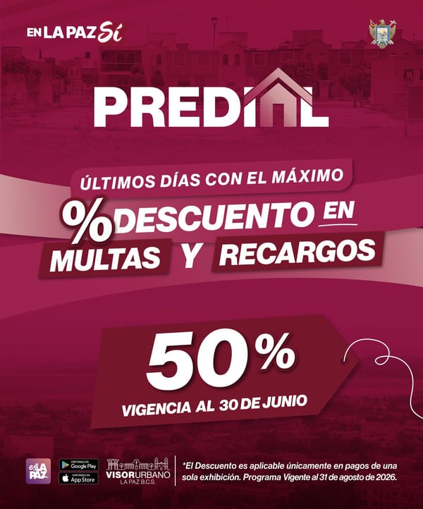 Último día para obtener 50% de descuento en multas y recargos del predial