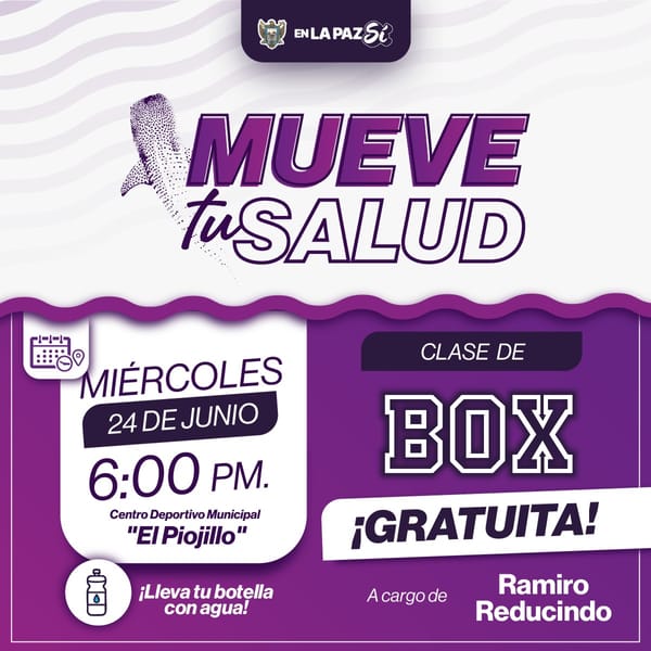 Invita Gobierno Municipal a clase masiva de box en “El Piojillo”