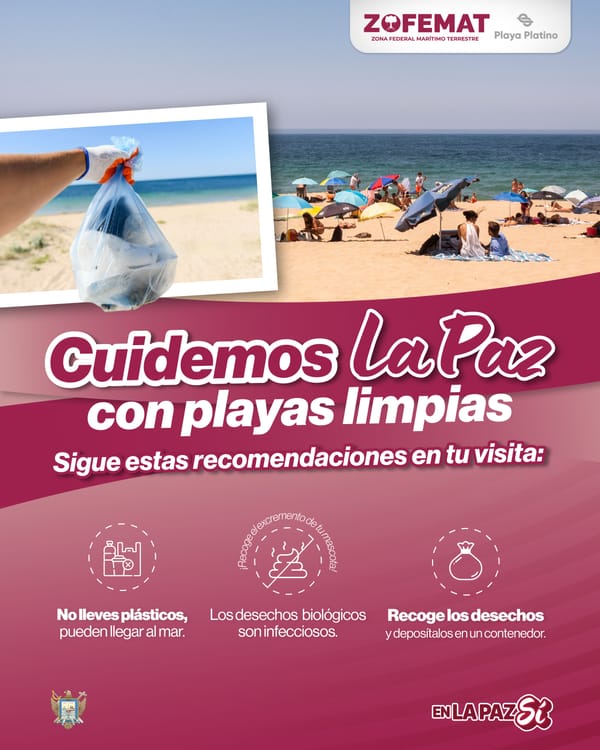 Ayuntamiento de La Paz garantiza acceso a playas este verano 2026